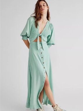 Free People String of Hearts Maxi Dress M